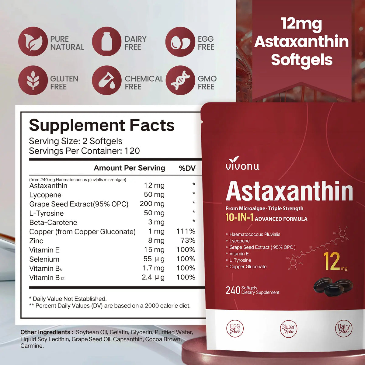 Astaxanthine ™ — Confort Visuel & Anti-Fatigue Oculaire 12mg