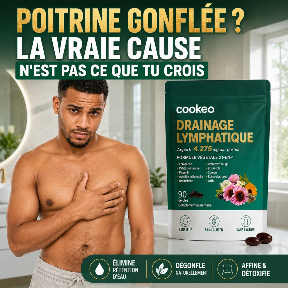 Drainage Lymphatique : Formule 21-en-1 pour la perte de poids et la poitrine (240 gélules)