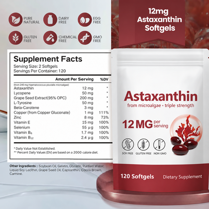 Astaxanthine l  Confort Visuel & Anti-Fatigue Oculaire 12mg