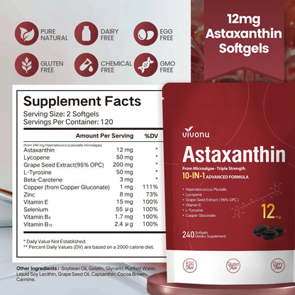 Astaxanthine ™ — Confort Visuel & Anti-Fatigue Oculaire 12mg